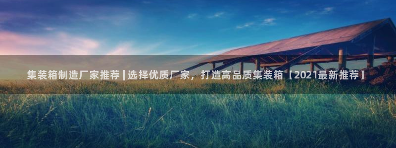 彩神V集团公司：集装箱制造厂家推荐 | 选择优质厂家，打造高