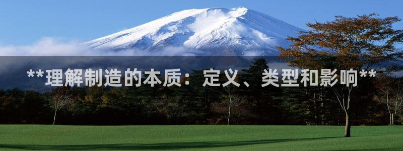 彩神vii购彩l心：**理解制造的本质：定义、类型和影响**