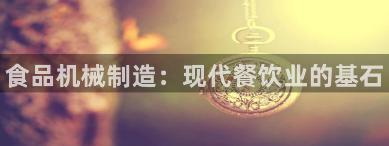 彩神是正规平台吗是真的吗：食品机械制造：现代餐饮业的基石